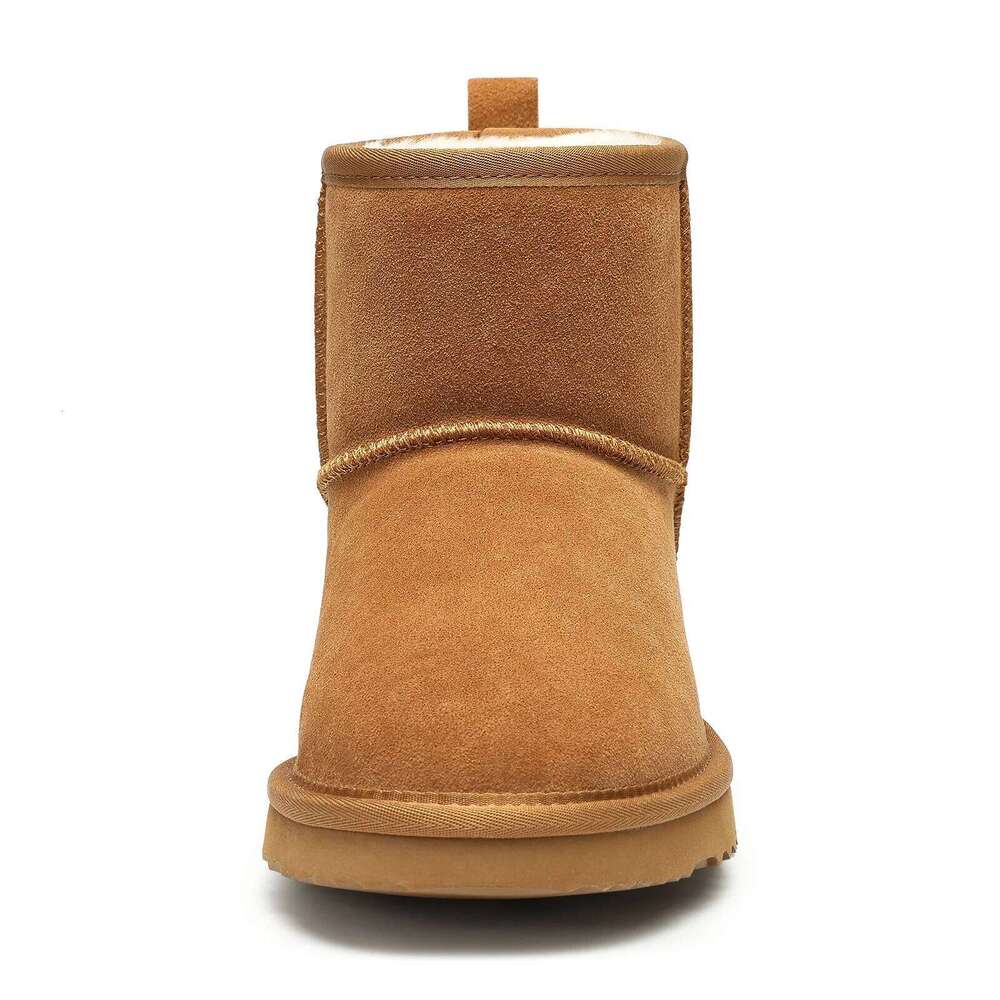 Kidmi Suede Plush Shoes Winter Snow Warm Nonslip Mini Cashmere Fuzzy Ankle Women House Cottons Boots