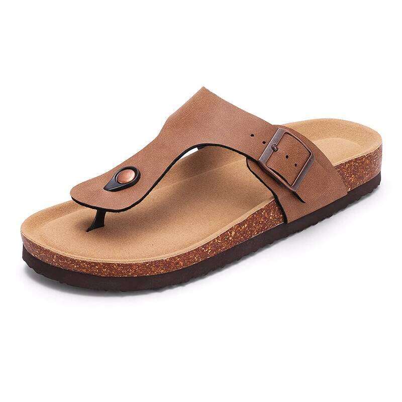 Kidmi Cloud Womens Cork Footbed Nonslip Beach Essential Summer Vacation Pool Sandals Memory Foam Slides