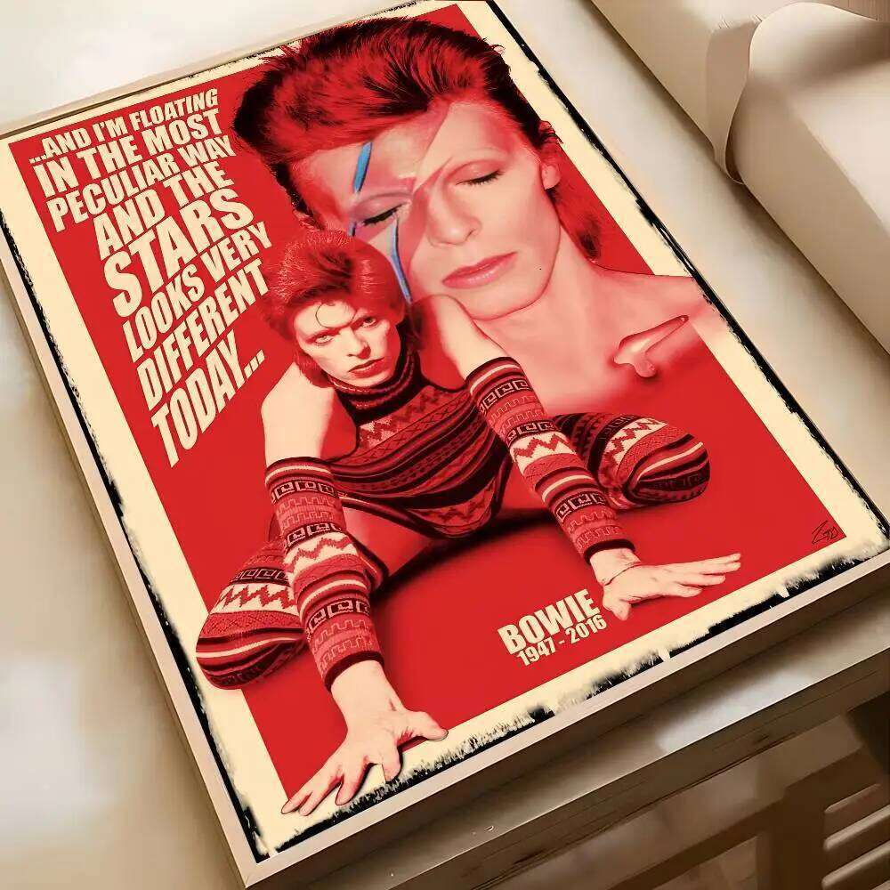 D-David B-B-Bowie Poster High-definition art sticker Self adhesive waterproof home decoration 26L0305