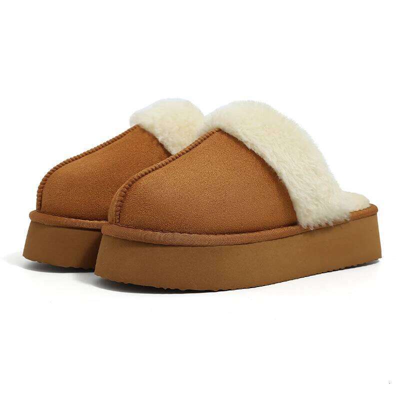Kidmi Warm Fluffy Women Classic Brand Fuzzy House Indoor Soft Memory Foam Outdoor Antiskid Slippers