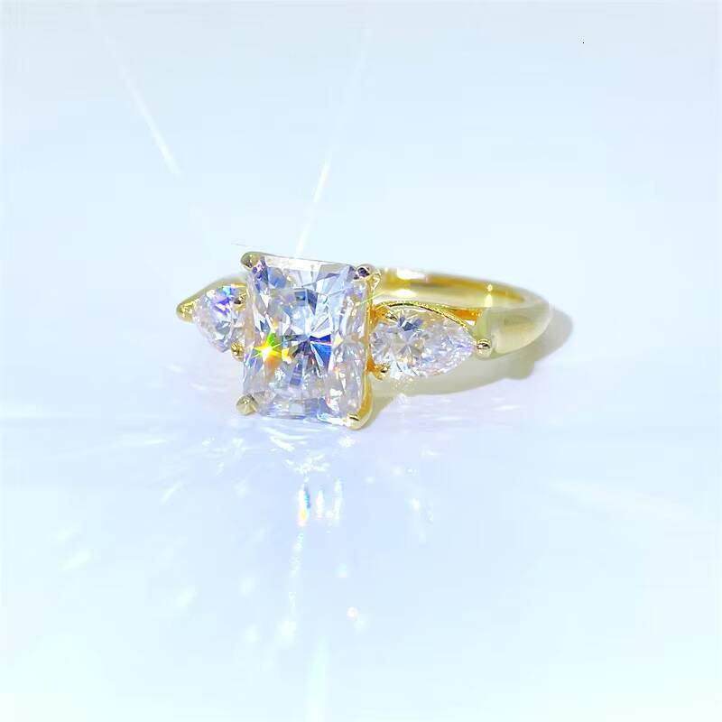 Wholesale Hip Hop Rings 925 Silver Diamond Moissanite Engagement Ring for Men Women