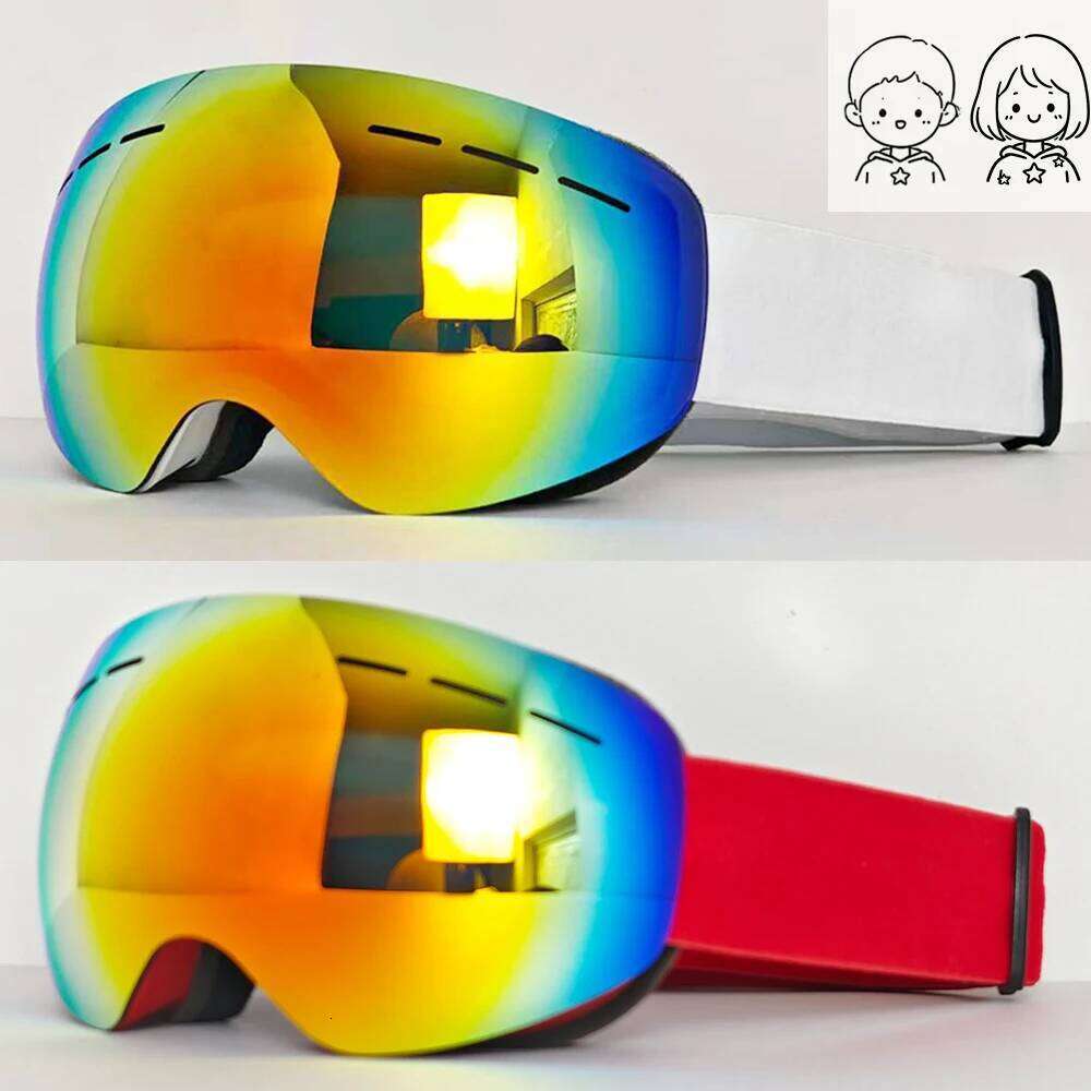 Boy and Girl Fashion Off Road Ski Glasses High Definition Lenses Windproof Dustproof All Day Snow Mountain Skiing Sports S260304
