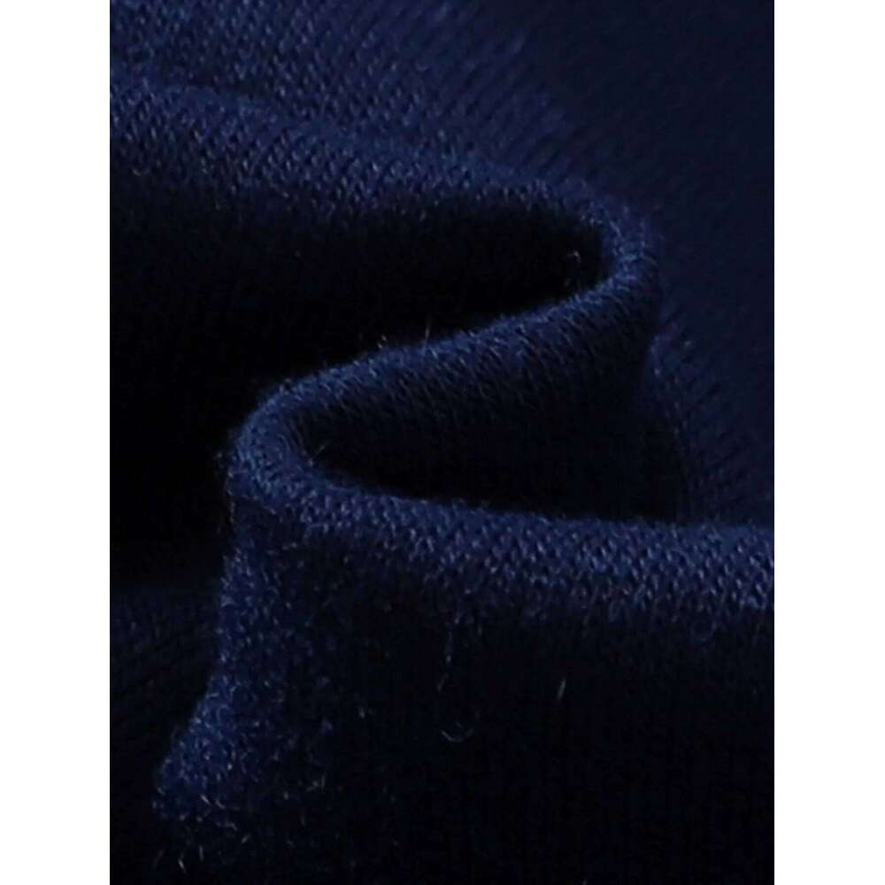 Baby Pure Cotton Long-sleeve Romper, Dark Blue Versatile Jumpsuit, Spring Autumn Warm Onesies, Newborn Outfit Z260304