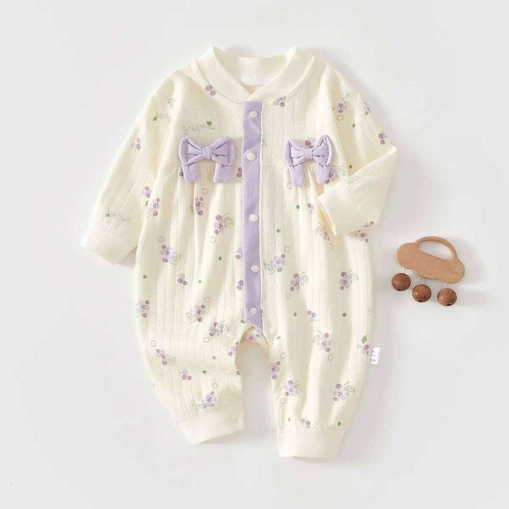 0-18 Months Baby Spring Autumn Fashion Jumpsuit Infant Girl Pure Cotton Comfortable Romper Kids Boy Cute One-piece Clothes Z260304