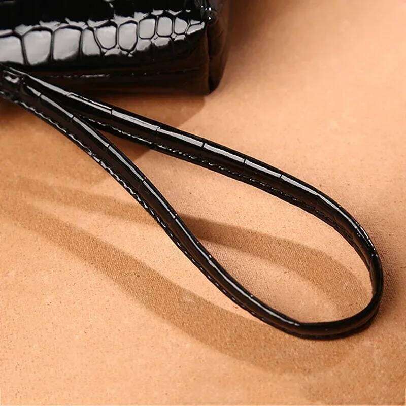 Women Short Wallet Zipper Fashion Pocket Mini Trendy Crocodile Texture Coin Purse Card Holder Girls C260304