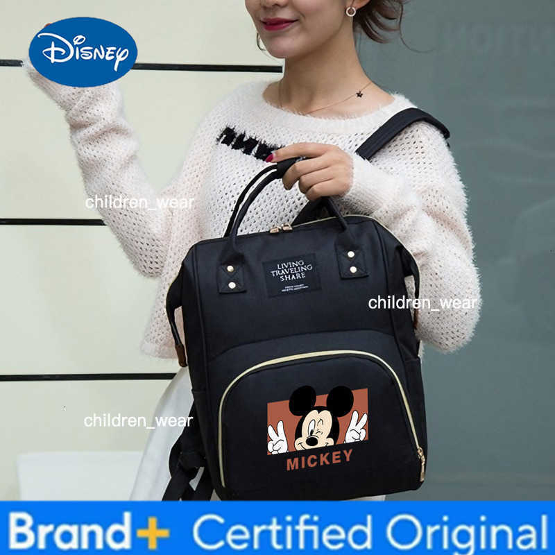 Disney Mickey Mouse Backpack Women Cute Cartoon School Bag Waterproof Canvas Travel Bag for Teen Girls Casual Shoulder Bag H260305