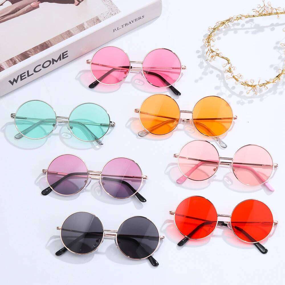 1PC Retro Children Candy Color Round Frame Sun Glasses for Boys Girls Anti-UV Vintage Sunglasses Eyewear Z260305