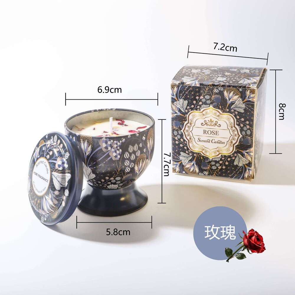 Cross-Border Hot Selling Goblet Soy Wax Tin Set Wedding Favor Aromatherapy Candle Gift Box W260304 W260305