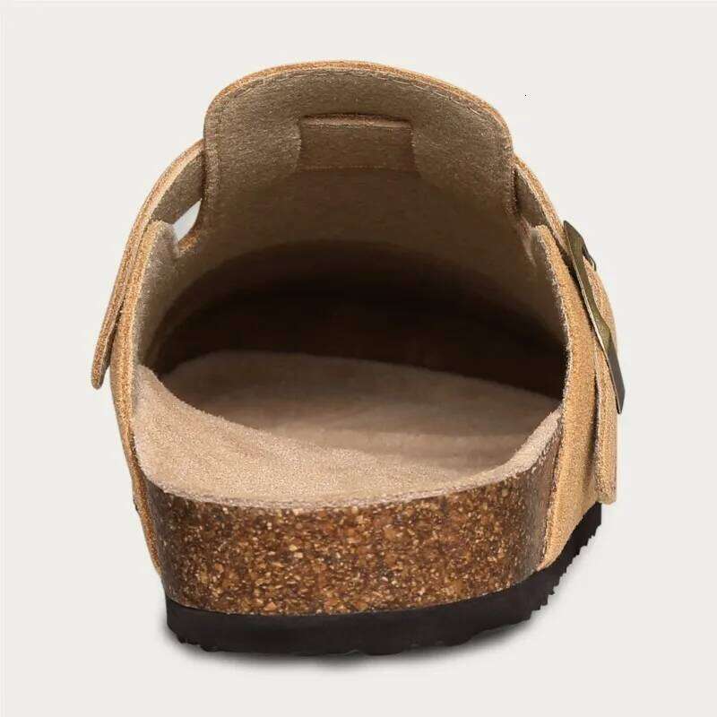 Kidmi New 2025 Slippers Soft Cork Footbed Women Suede Mules With Arch Support Potato Shoes Platform Adjustable Clogs