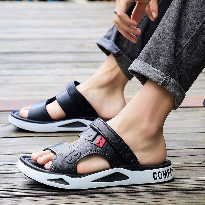Kidmi Mens Shoes Breathable EVA Beach Fashion Summer Outdoor Sandals For Youth Dual-purpose Casual Comfortable Slippers