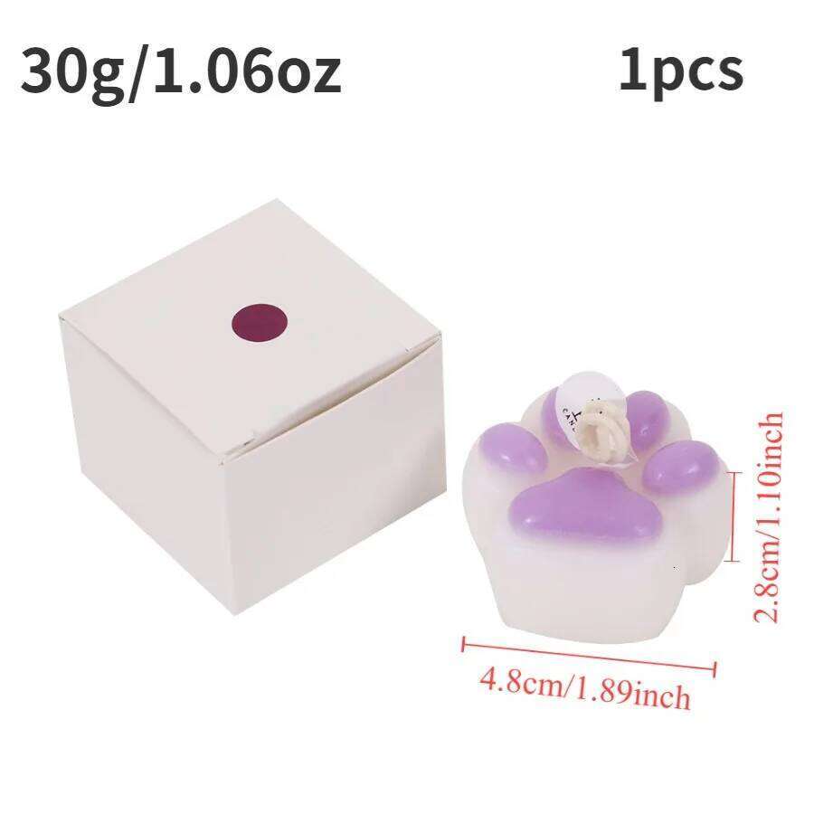 1pc/4pcs Cat Paw Design Scented Candle for Birthday Valentine's Day Home Diy Party Decoration Wedding Favors W260304 W260305
