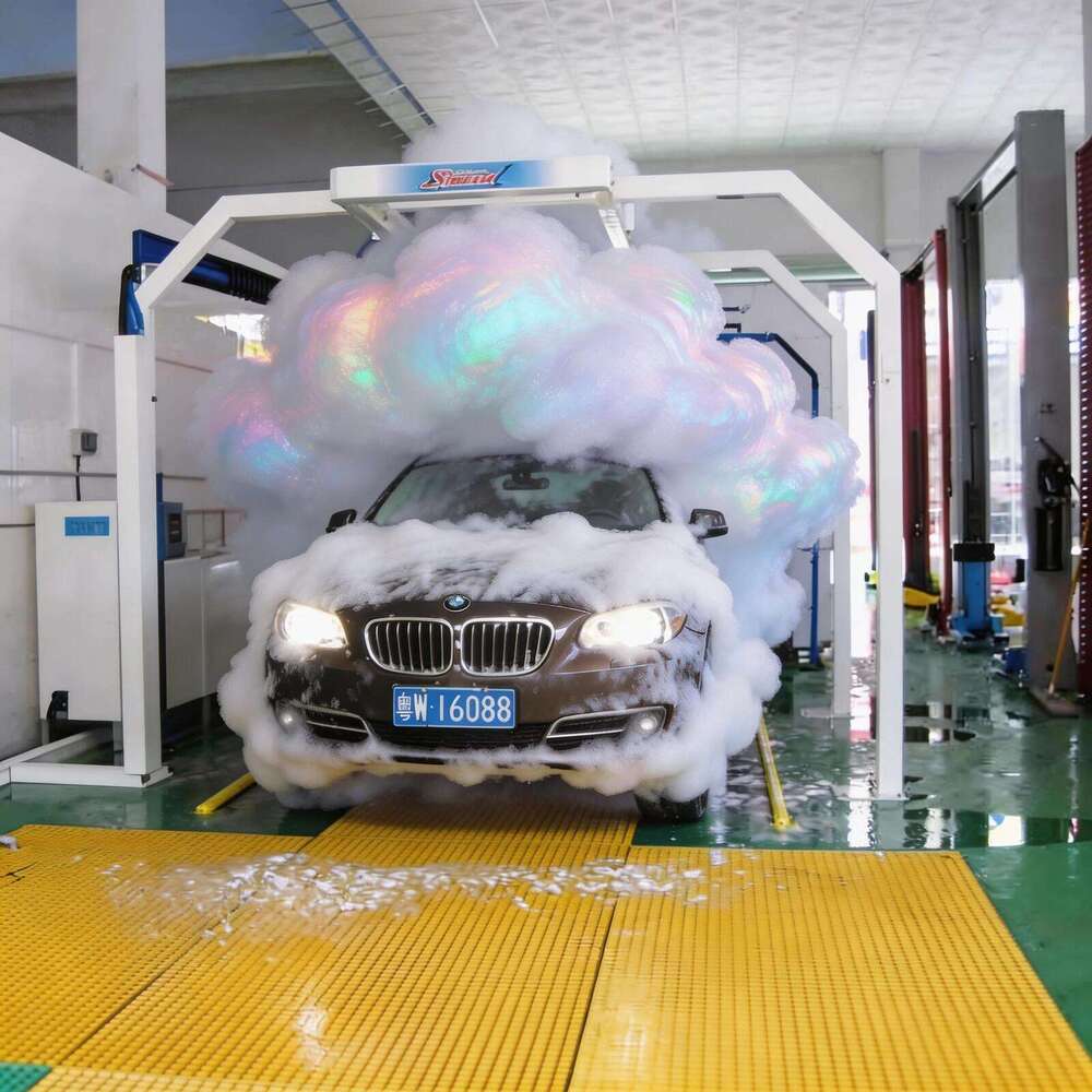 360 Degree Touchless Car Wash Machine With 4 Sets Fixed Power Dryers For Rapid Sedan And SUV Cleaning 5 To 20 Minutes Wash Speed System
