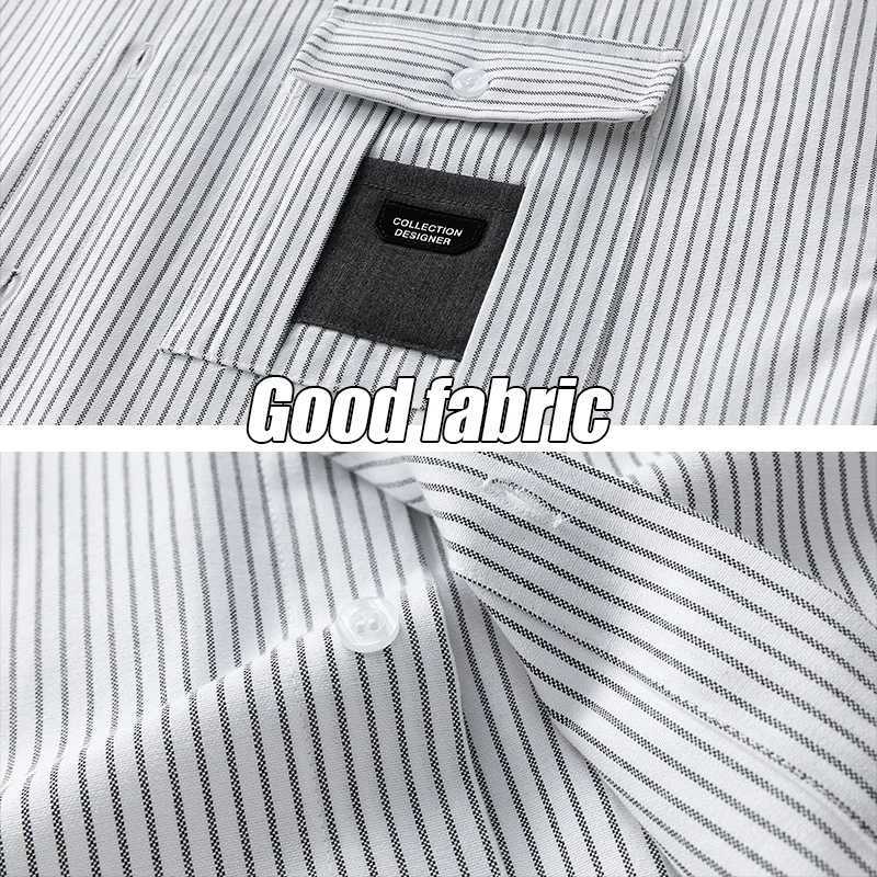 Autumn Mens Shirt Long Sleeve Blue Striped Shirts Spring Blouses Fashion Loose Blouse Y2K CloTHing Casual Shirts CloTHes M260305