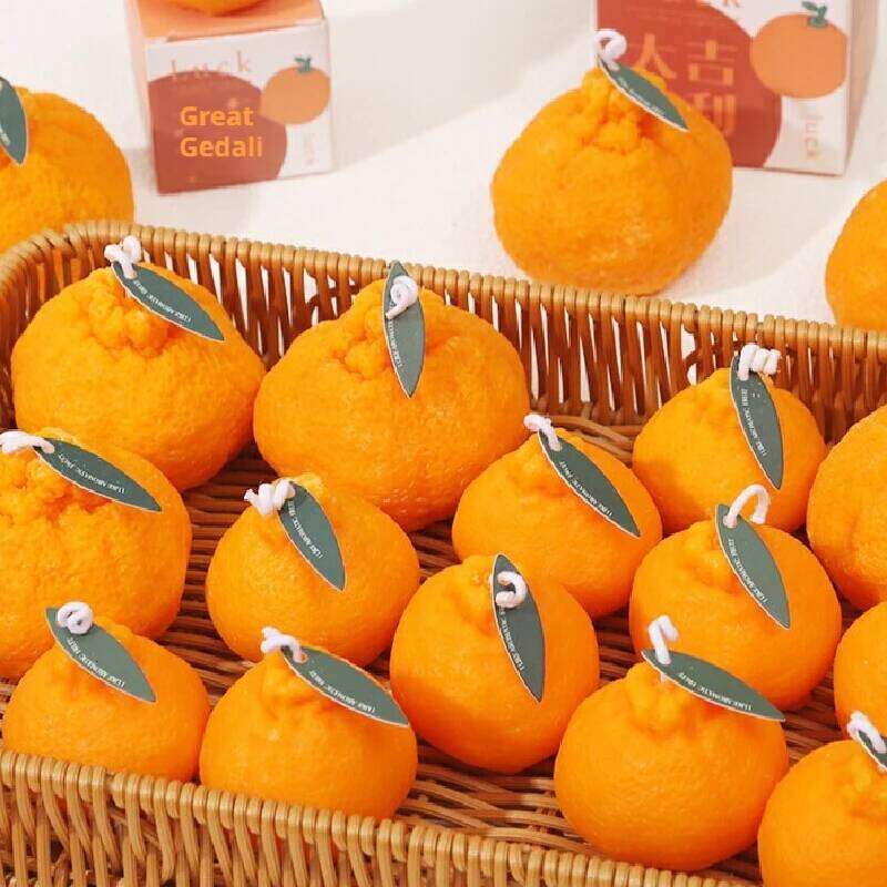 New Simulated Fruit Aromatherapy Orange Candle Box Wedding Party Decoration Ornament Birthday Christmas Gift W260304 W260305