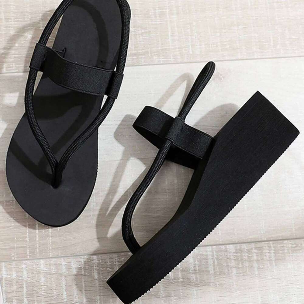 Women Leisure Wedges Sandals Summer Platform Shoes Light Weight Soft EVA Sole Girls Beach Street Flip Flops Plus Size 41 Sandal
