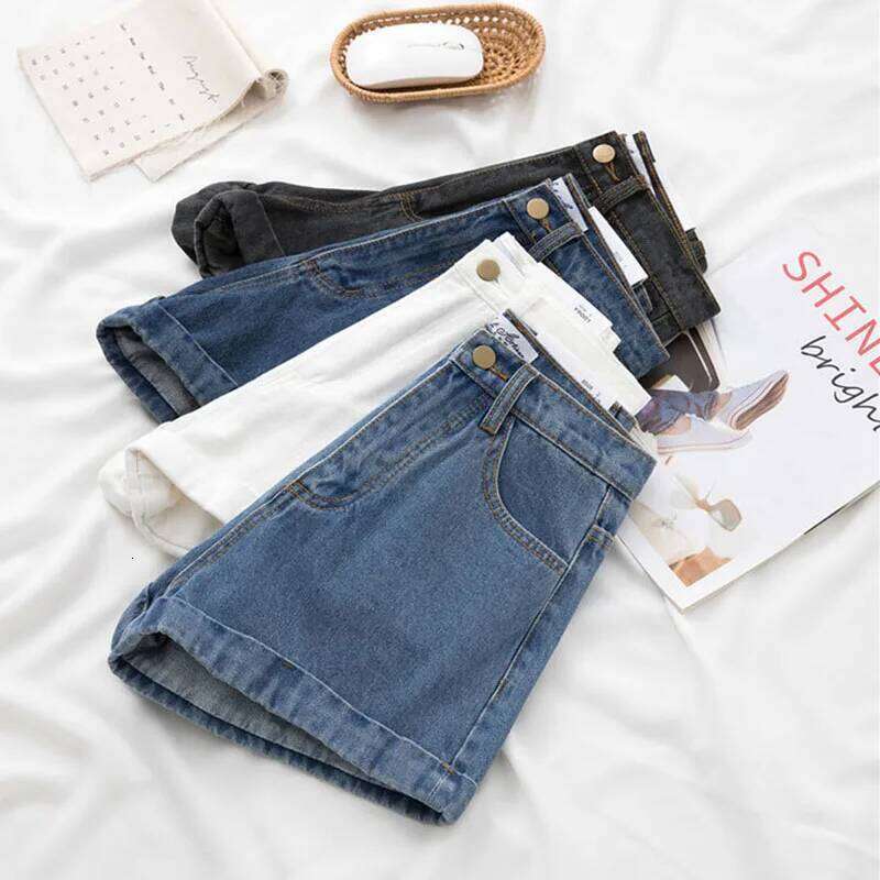Women Oversize 5xl High Waist Denim Shorts Korean Streetwear Casual Cuffs Jean Short Summer Thin Vintage Baggy Pantalones Cortos XJ260305