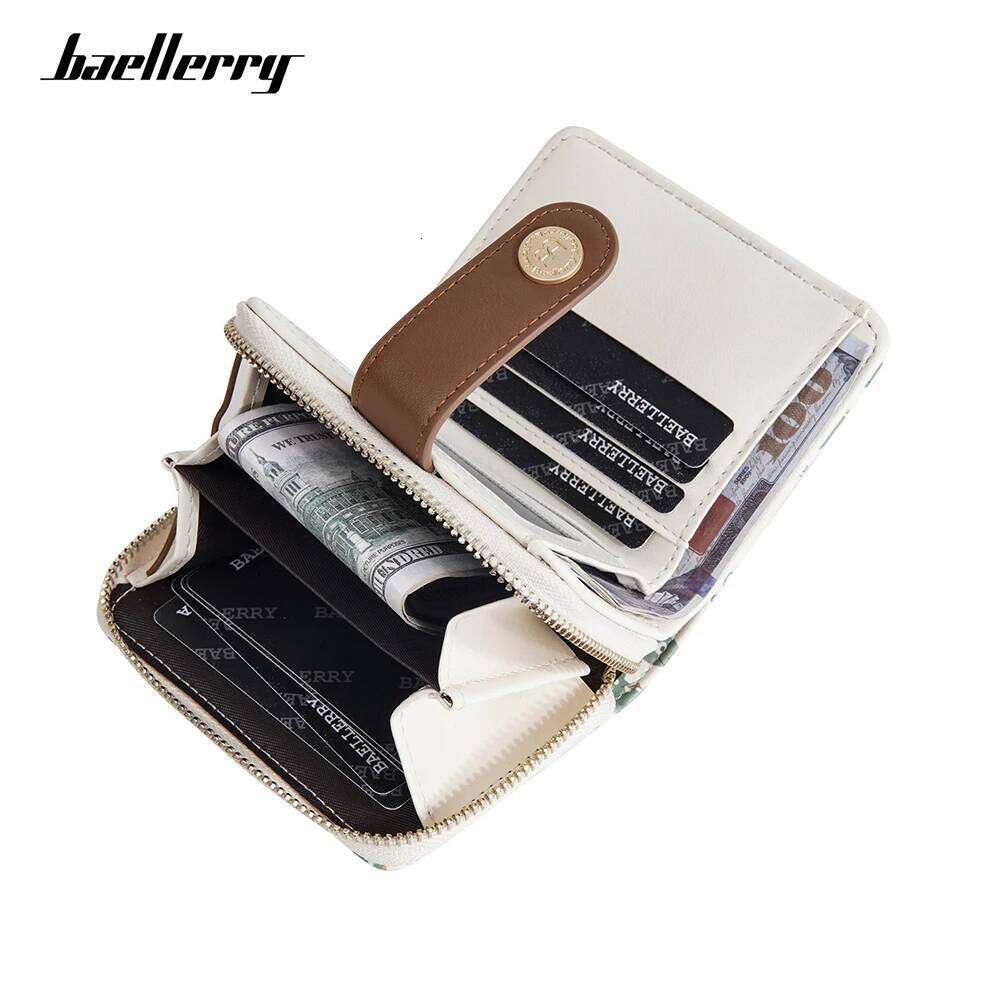 Baellerry Bear Print Wallet for Women Short Ins Style, Cute Animal Coin Purse with Card Slots, Girls Gift Idea C260304