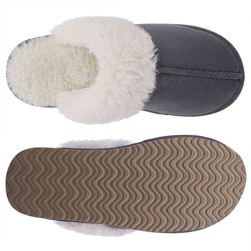Kidmi Women's Winter Plush Machine Washable Women Cotton Shoes Soft Warm Non-slip Home Slippers Ladies Slip-on Sippers