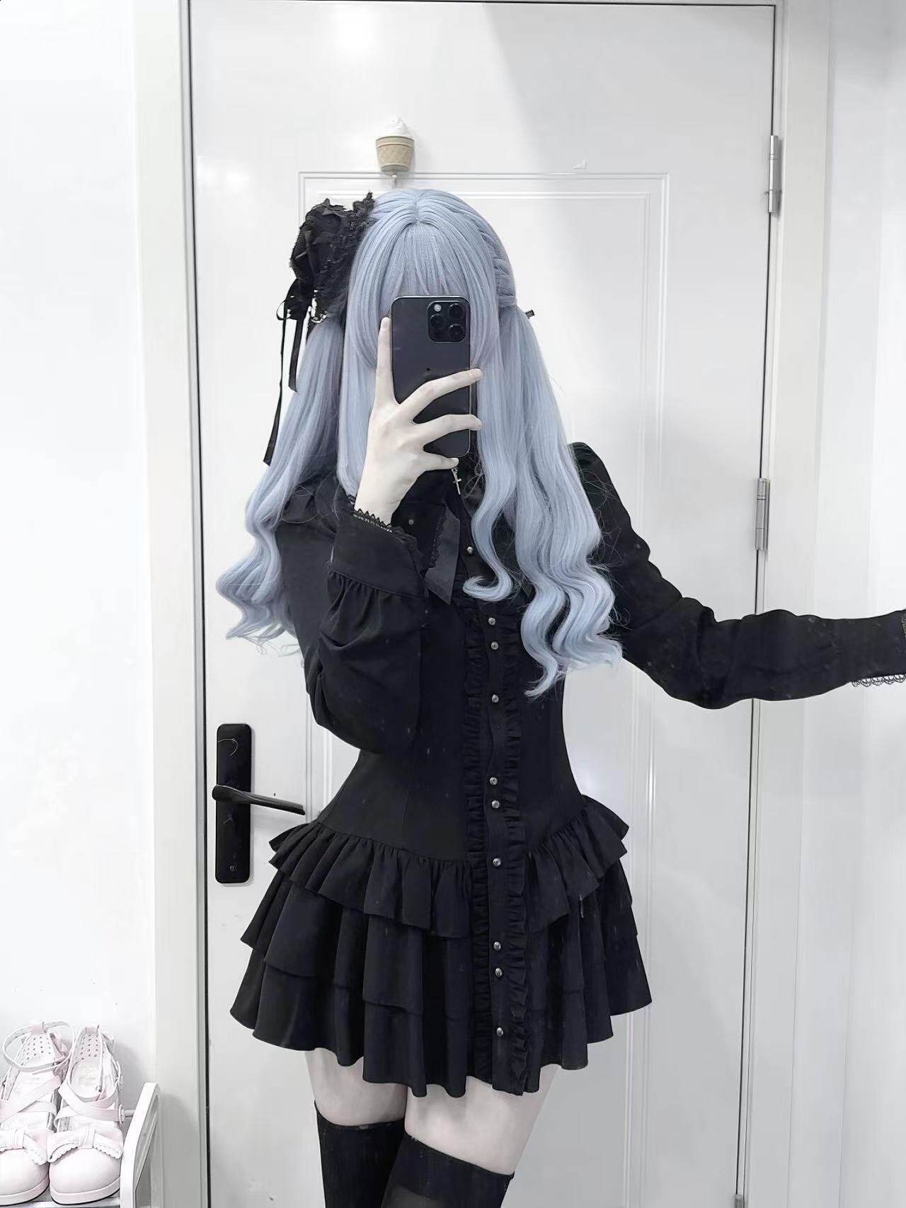 Women Solid Lace Shirt Dress Spring Elegant Ladies Stand Collar Hollow Out Single-Breasted Cascading Ruffles Mini Dresses 210303