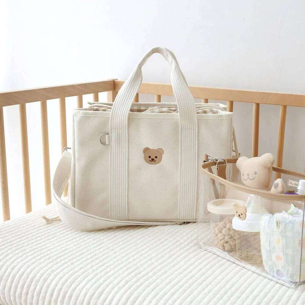 Large Mommy Bag Canvas Baby Diaper Bags for Mom Maternity Packs Mummy Nappies Organizer Women Handbags Strollers Mother Kids Z260304