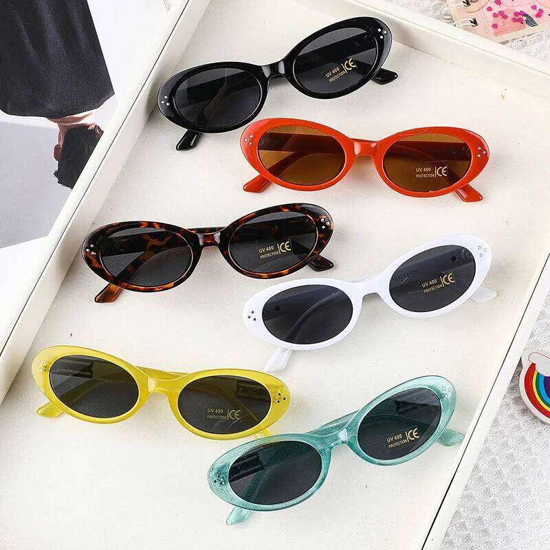 Vintage Cat Eye Kids Sunglasses Boys Girls Small Frame Gift Sun Glasses Fashion Children Baby Oculos De Sol Infantil UV400 Z260304