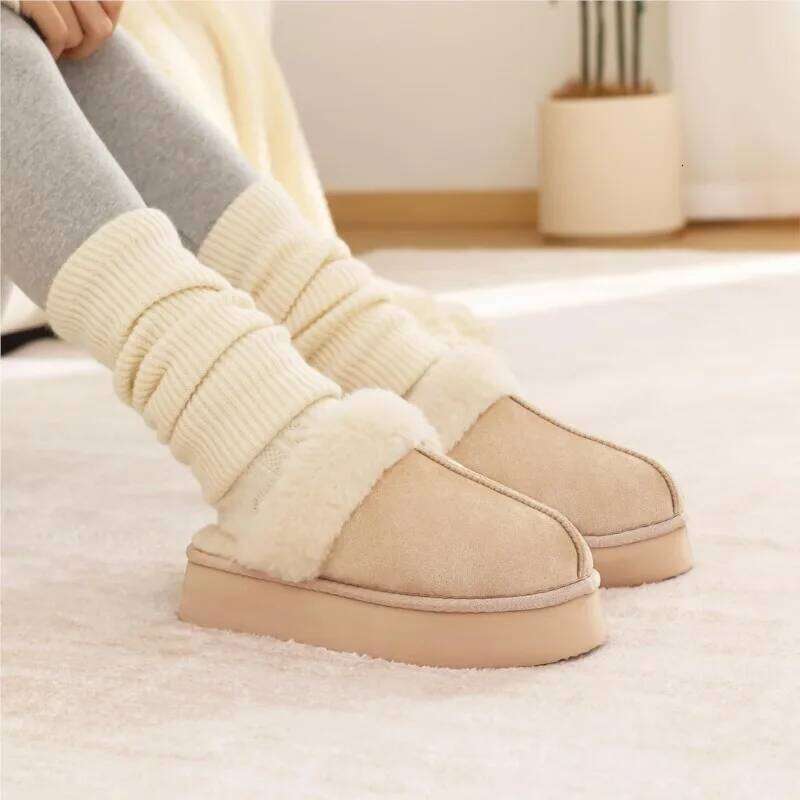 Kidmi New Women's Push Slippers Indoor and Outdoor Fashion Casual Slippprs Comfortable Winter Home Cotton Shoes with Memory Foam