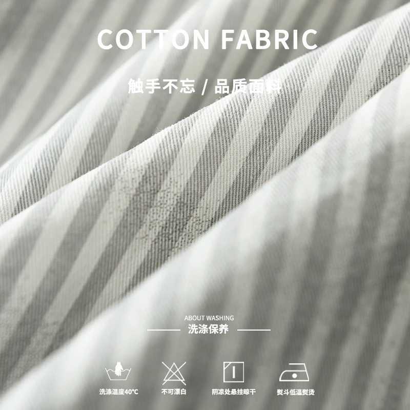 2026 Spring Autumn Winter New Casual Striped Loose 100 Cotton Shirt for Men Comfort Turn-down Collar Male Long Sleeve Shirts M260305