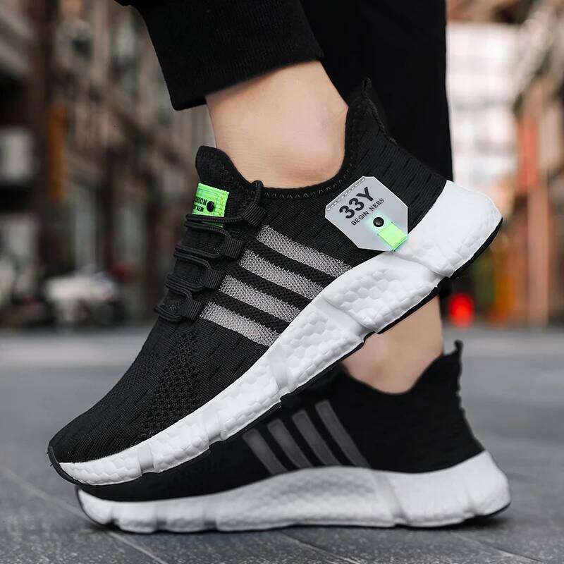 Breathable Mesh Men Trendy Lightweight Walking Flats Plus Size Male Tennis Sneakers Outdoor Running Fitness Shoes 2024 26L0305