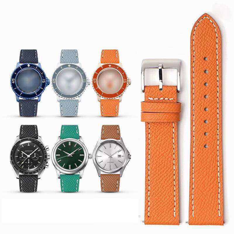 Epsom Strap 18mm 19mm 20mm 22mm Calfskin Leather Watchband Quick Release Watch Band Hand-Made Palm Pattern Wristband Belt H260304