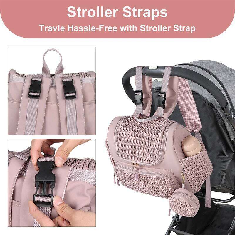 Buylor Large Capacity Mom Fashion For Mothers Baby Stroller Hanging Bag Mommy Totes Outdoor Travel Backpack Z260304