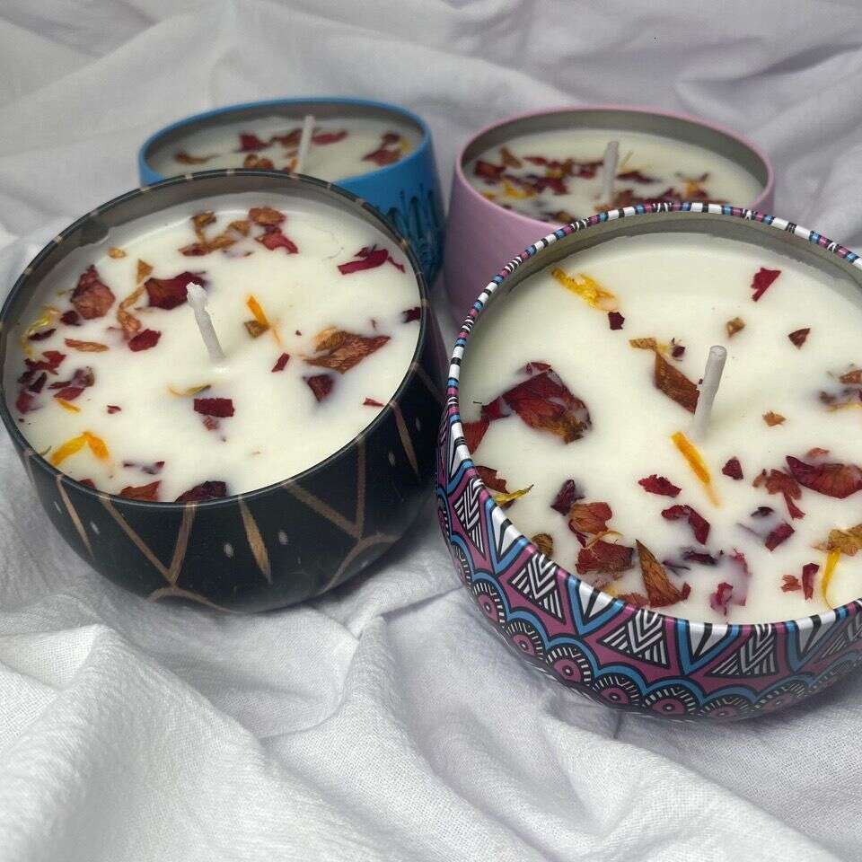 Dried Flower Aromatherapy Candle Home Living Room Incense Sleep Bedroom Box Ornament Set Wedding Favor Gift W260304 W260305