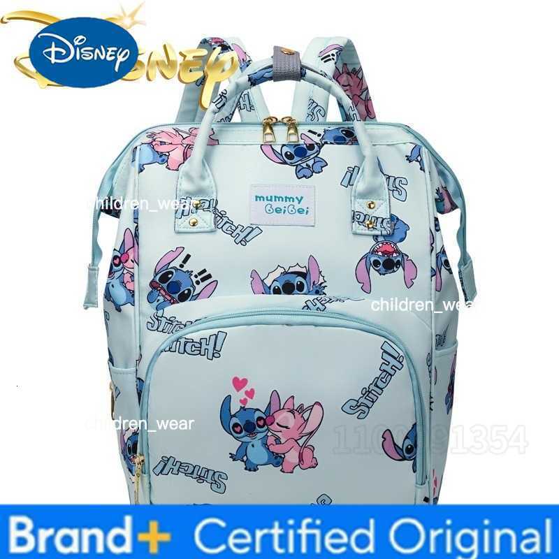 Disney Stitch New Diaper Bag Backpack Large Capacity Multifunctional Baby Diaper Bag Cartoon Fashionable Portable Baby Bag H260305
