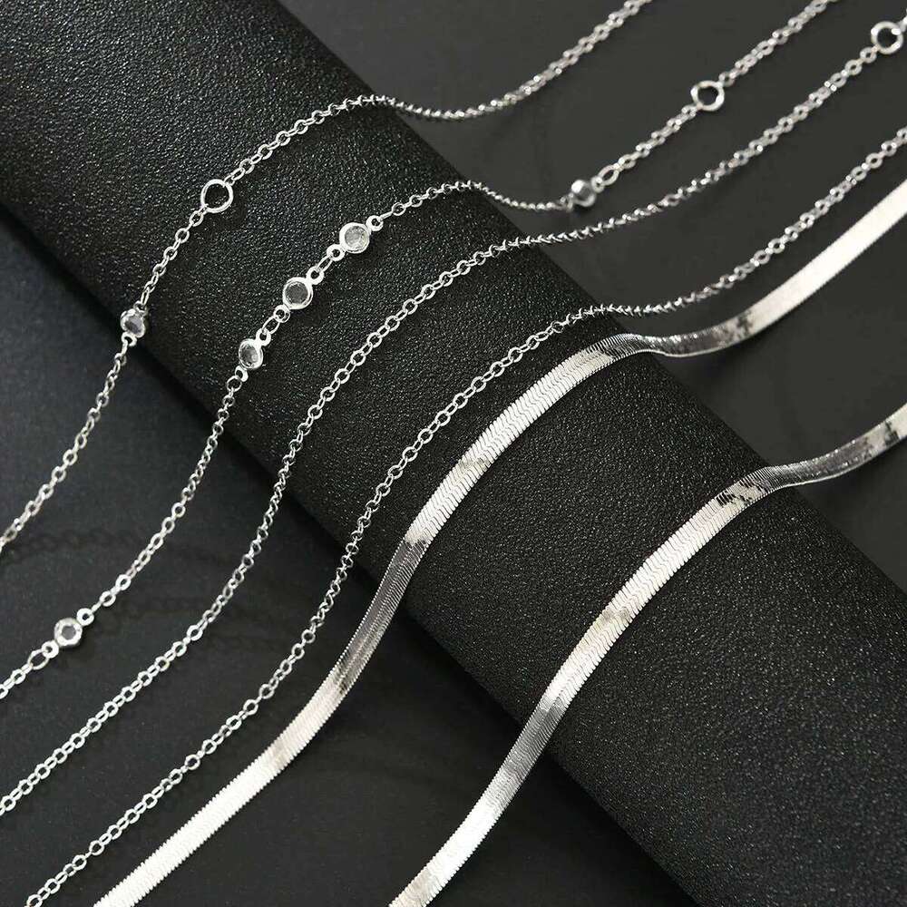 3Pcs Boho Flat Snake Belly Waist Chain for Women Simple Silver Color Zircon Summer Beach Jewelry Female Bikini Accessories S260304