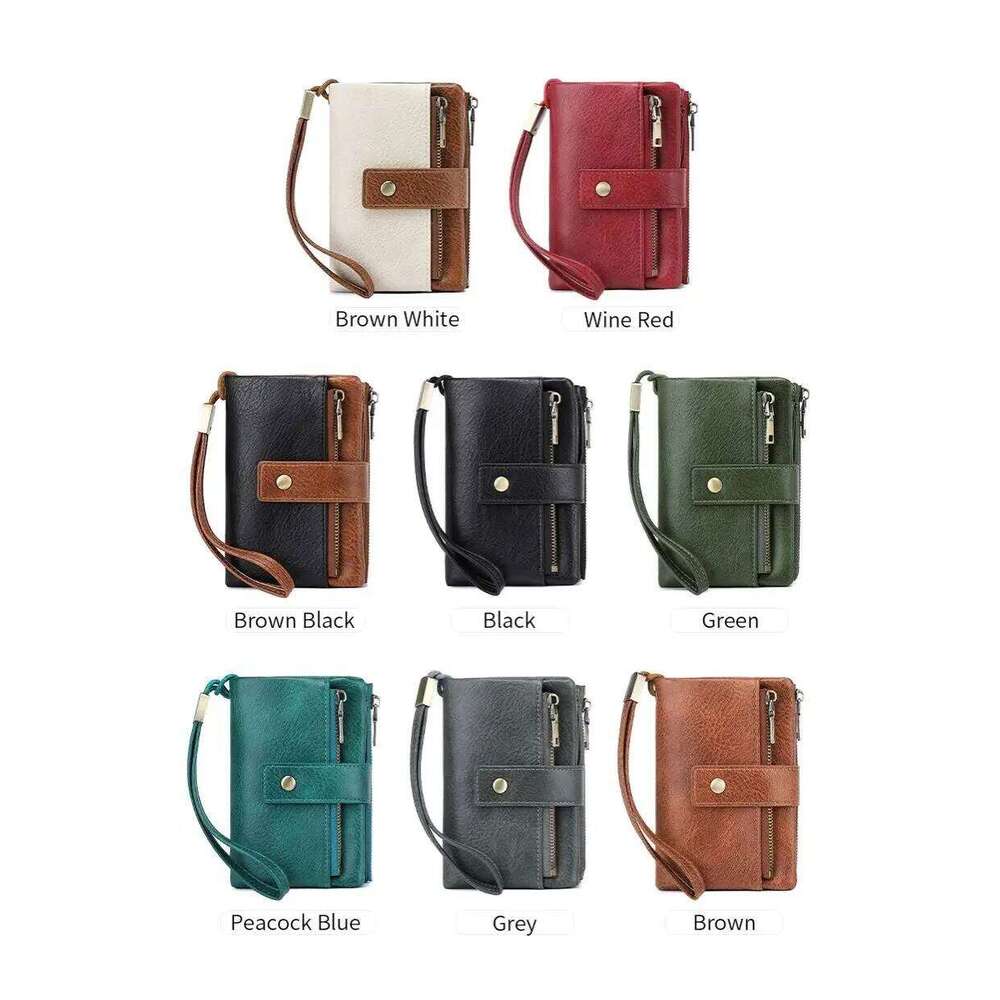 Minimalist Women's Wallet Bifold Clutch BagRFIDAnti-theft Swipe Large Capacity Credit Holder Card HolderPULeather CoinPurse C260304