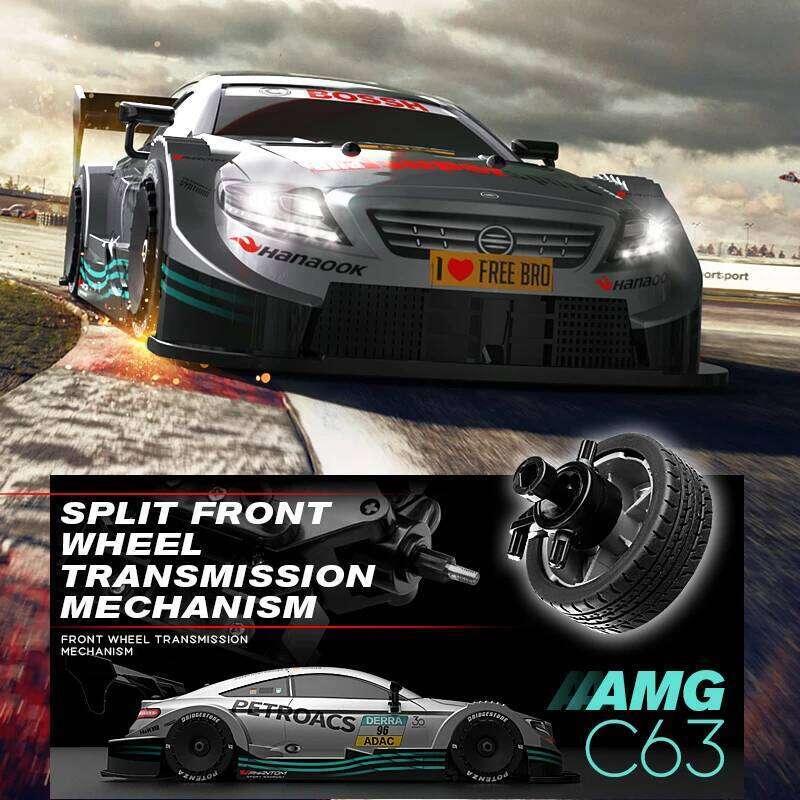 RC 4WD 2.4G Racing High Speed Off-Road Remote Control Drift Toys 1:16 with LED Light Race Sports Car for Boys Children Gifts Z260304