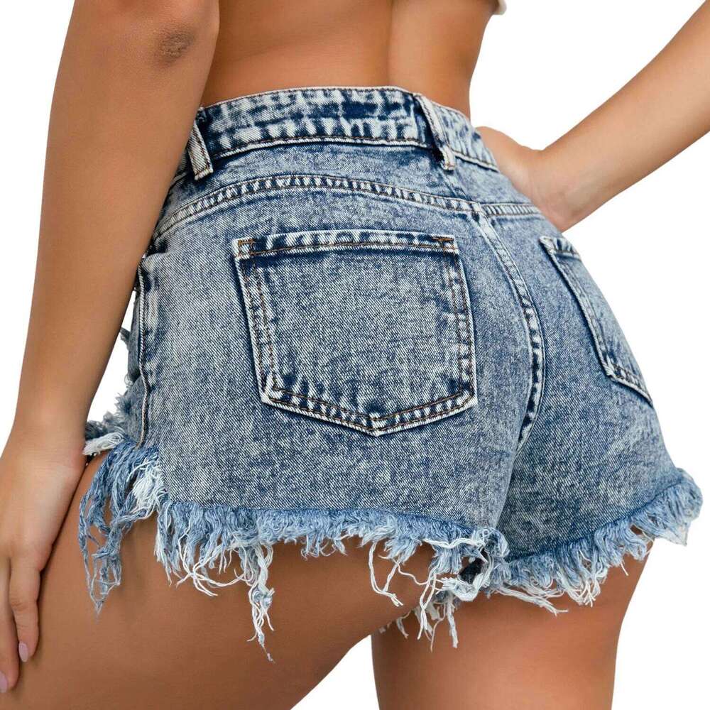 High Waist Sexy Summer Denim Hotpants Women 2025 Fashion Hole Streetwear Jean Shorts XJ260305