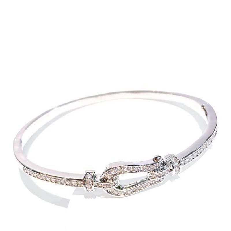 Bracelet Designer Luxury jewelry bangle for women Copper plated 18K gold Dia Studded Open Bracelets High End Fashion Personality Design Holiday gifts 