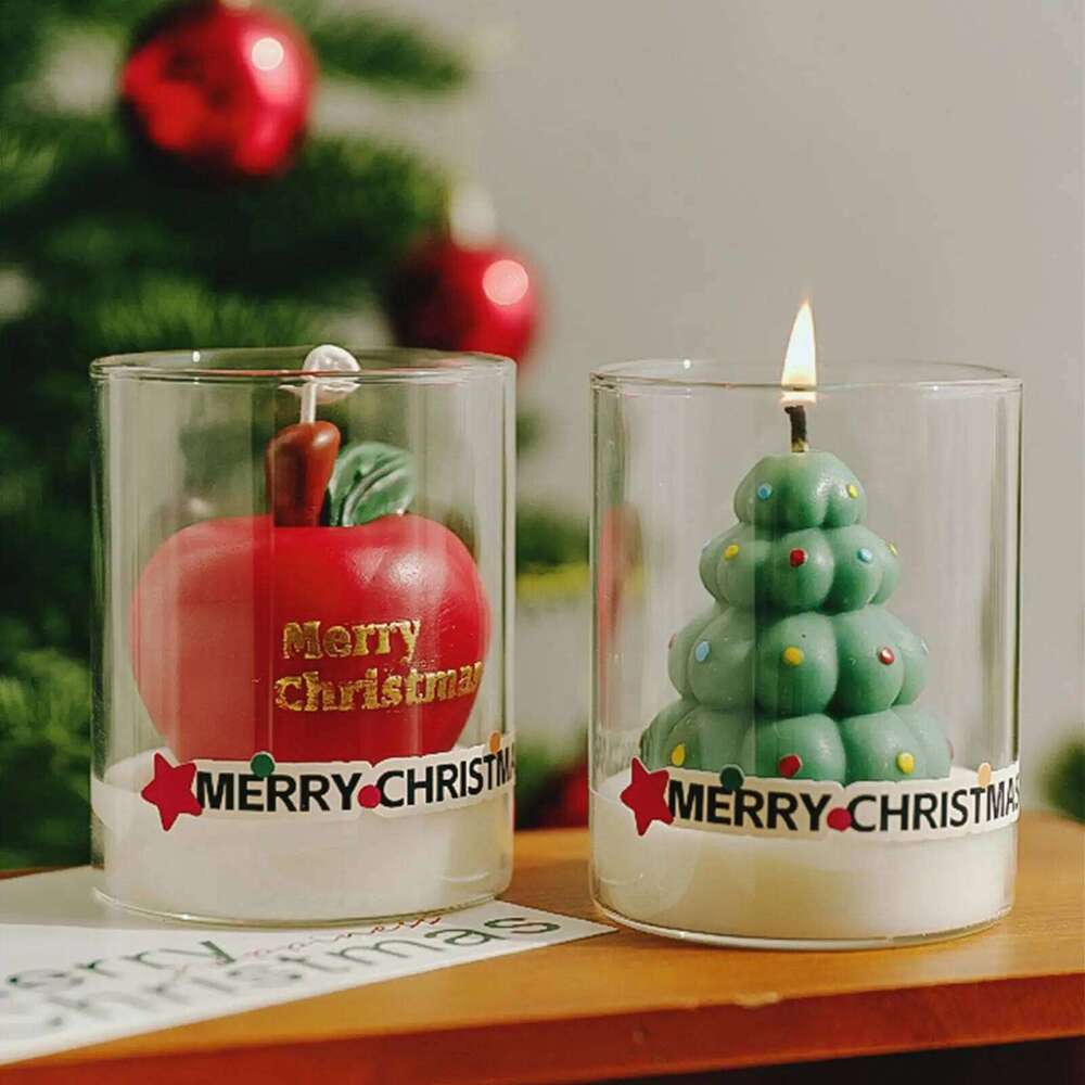 Scented Candle Atmosphere Aroma tree/gingerbread man/Merry Christmas Tea Candles W260304 W260305
