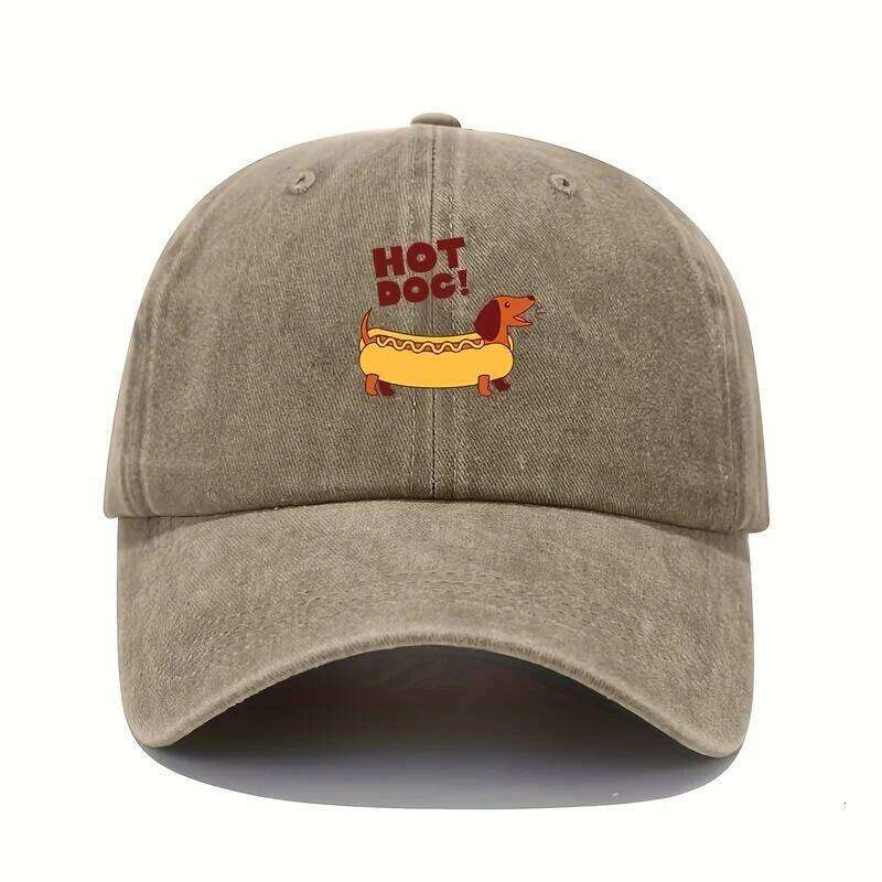 Hot Dog Printed Baseball Hat Sunshade Leisure Sports Outdoor Headwear Fun Pattern Design Y260304
