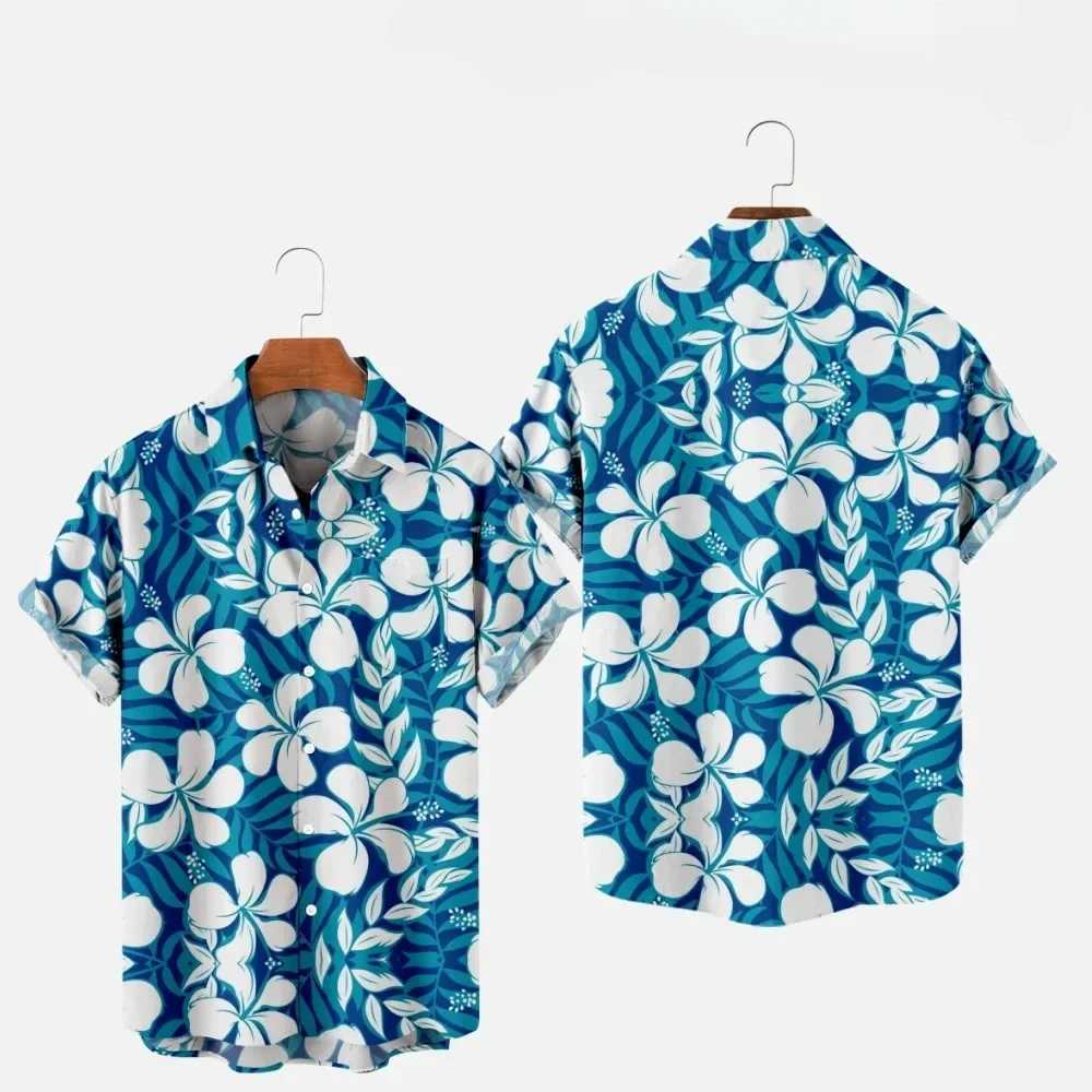 Mens Fashion Summer Shirts Hawaiian 3d Print Cozy Casual One Button Shirts Short Sleeve Beach Oversized Shirts a05 M260305