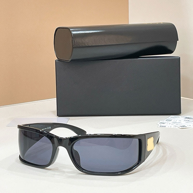 2026SS Women Sunset Rectangle Sunglasses in Black Designer Woman Curved Side Glasses BB0458S Bio Nylon Lenses Acetate Frame 100% UVA UVB Protection eyewear