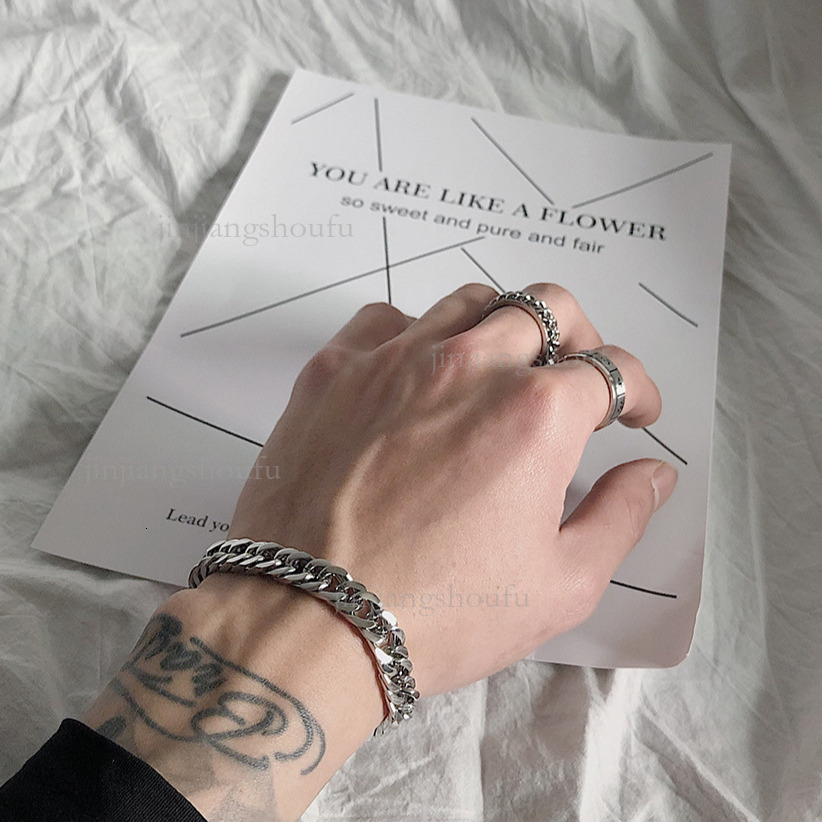 2026 Designer Stainless Steel Bracelet Luxury Brand Europe And America Male And Female Couple Cuban Chain Simple Fashion Titanium Steel Bracelet Trend