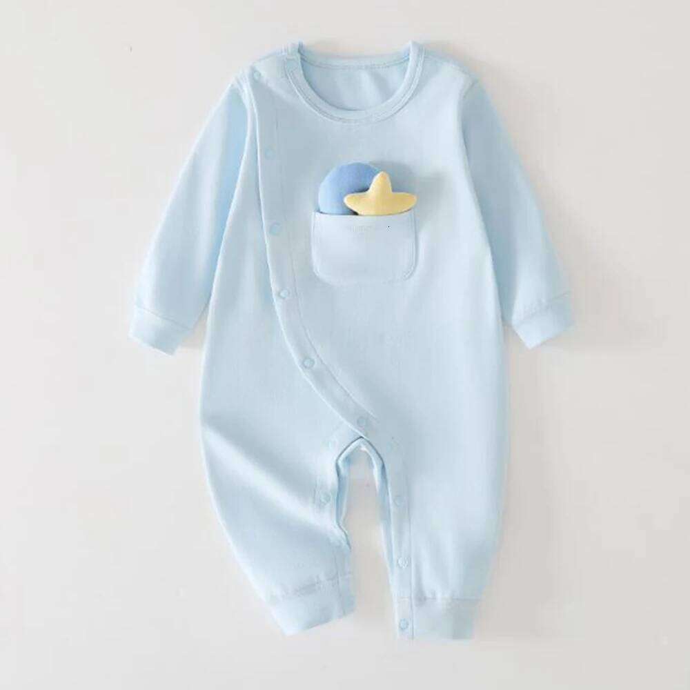 Girl Clothes Autumn Winter Long Sleeve Rompers Cotton Solid Color Newborn Baby Boy Jumpsuit For Christmas Birthday Z260304