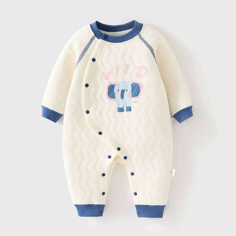 Baby Girl Cute Warm Spring Autumn Jumpsuit Newborns Pure Cotton Soft Onesie Romper Infant Boy 0-18 Months Outwear Clothes Z260304
