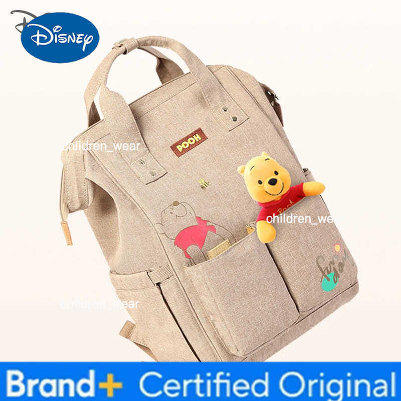 Disney Baby USB Bottle Insulation Heating Diaper Backpack Mummy Nappy Changing Bags For Baby Care Mom Stroller Oxford Handbags H260305