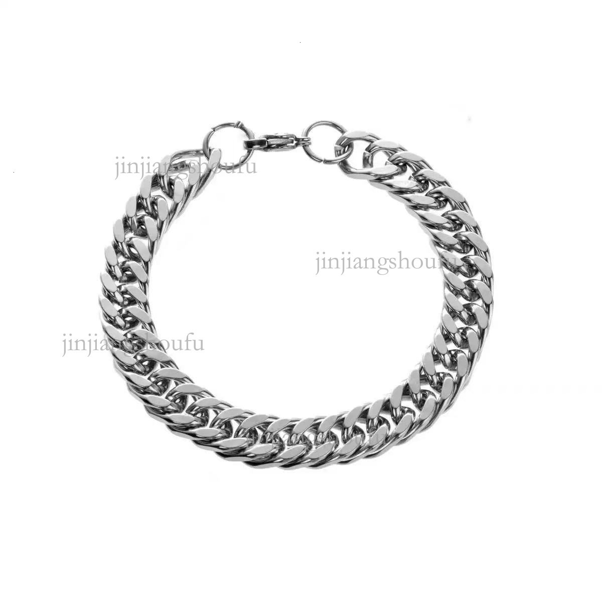 2026 Designer Luxury Bracelet Korean Fashion Men's Hip-hop Titanium Steel Cuban Chain Trend Simple Women's Couple Bracelet Trend Atmospheric