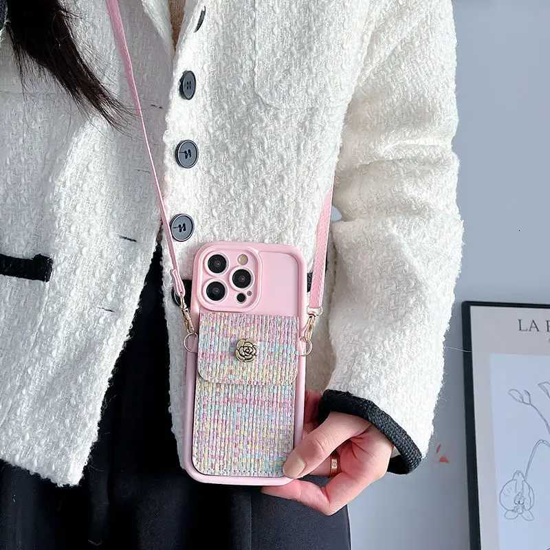 Chic Quilted Camellia Crossbody Wallet Case for Honor 300 200 90 70 50 20 Lite 200 Smart 80 60 30 10 10i 20i 50SE V30 V40 Pro Adjustable Lanyard & Car