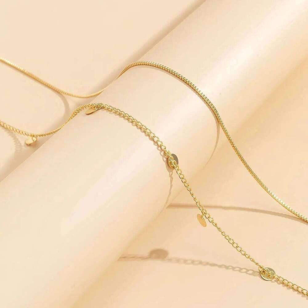 2Pcs/Set Sexy Sequins Belly Waist for Women Summer Bikini Gold Color Multilayer Thin Chain Body Jewelry Y2K Accessories S260304