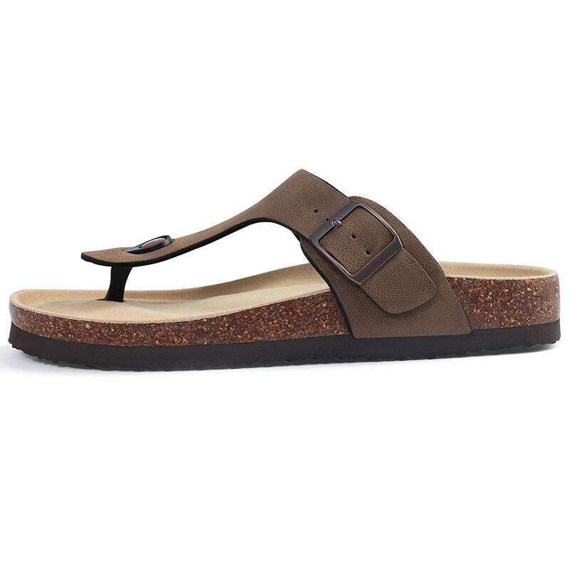 Kidmi Womens Flip Flop With Adjustable Straps Metal Buckle New Summer Retro Sandals PVC Fashion Outdoor Beach Slippers