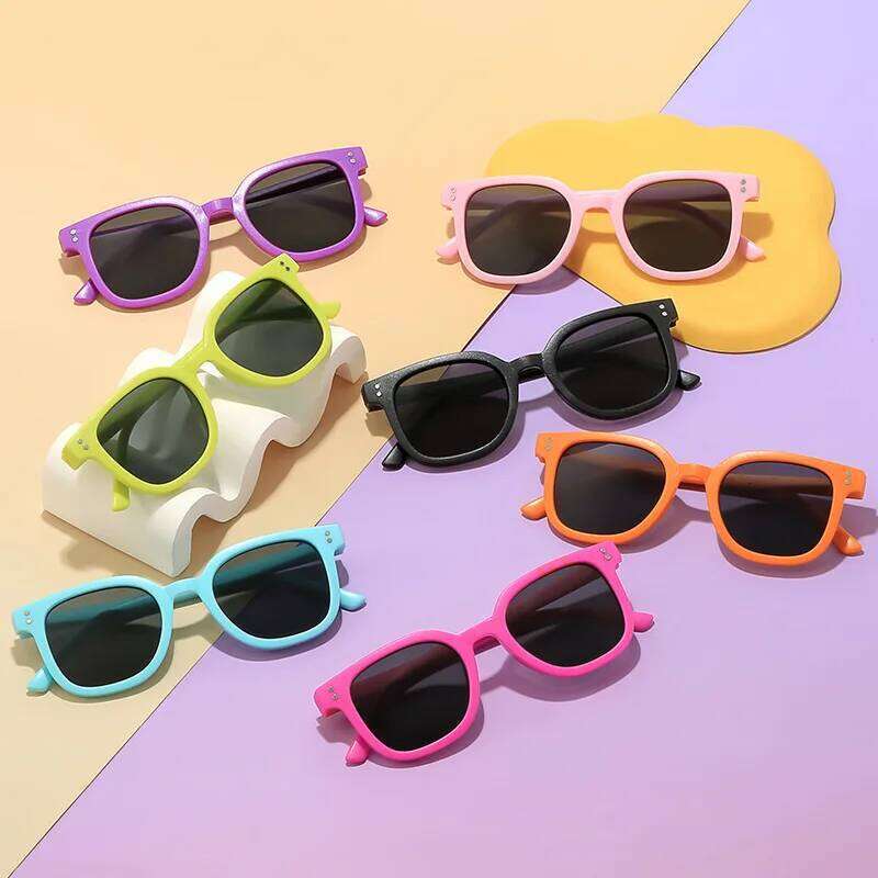 2025 trendy children's boys' UV resistant sunglasses, girls' sunshade and sun protection sunglasses Z260305